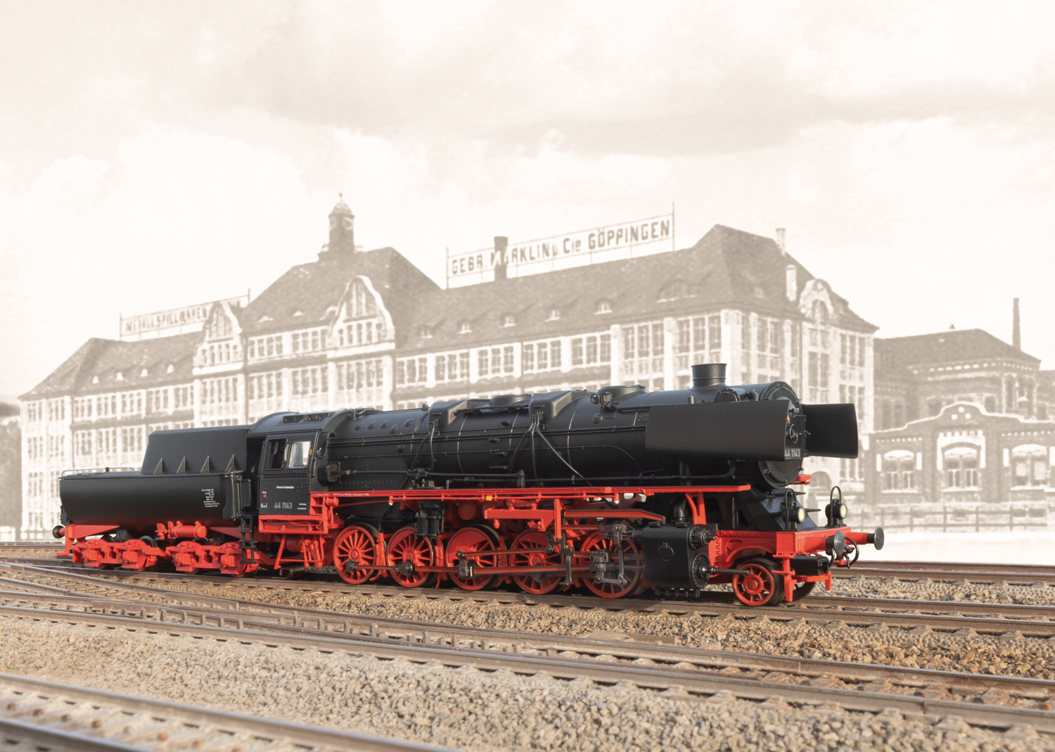 Faszination Modellbahn Internationale Messe für Modelleisenbahnen, Specials & Zubehör Bild Presseinfo 04 Maerklin Dampflokomotive Baureihe 44 mit Wannen Tender