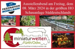 Faszination Modellbahn International Fair for Model Railways, Specials & Accessories Bild Ausstellerabend 2024 uai
